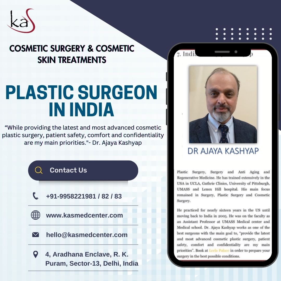 Looking out for the plastic surgeon in Delhi? Book an appointment at KASMed Center in Delhi, India. Dr. Ajaya Kashyap is a renowned #plasticsurgeon in India. He is known for his expertise in various cosmetic and #reconstructiveprocedures. 
drkashyap.com/about-dr-kashy…