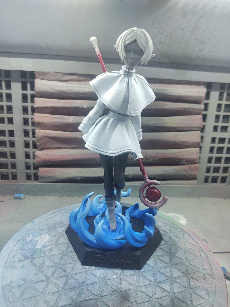 PhattdW's tweet photo. I've been off X for a while, so here is an #animegirl I printed. #FrierenBeyondJourneysEnd #WIP  #AnimeArt https://t.co/Zeg7W3iHha