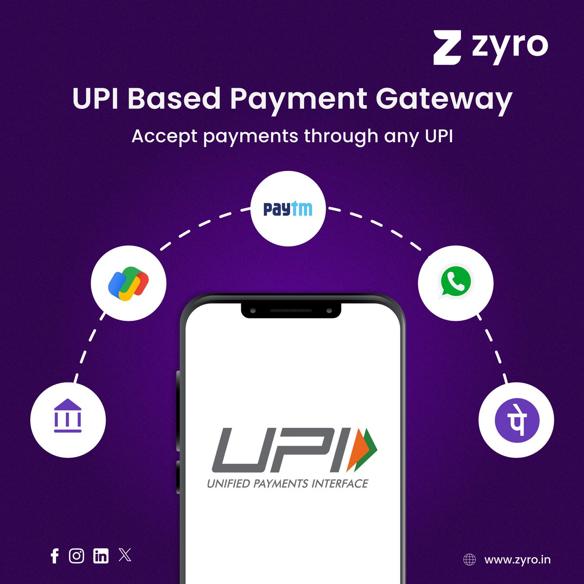myzyro's tweet image. Unite all UPIs under one roof with Zyro! 🌐💳 

No more limits, just seamless payments for your business. 💼✨ Switch now and embrace the freedom to accept payments through EVERY UPI effortlessly. 🚀

#ZyroPayments #paymentfreedom #seamlesstransactions #digitalpayments #Zyro