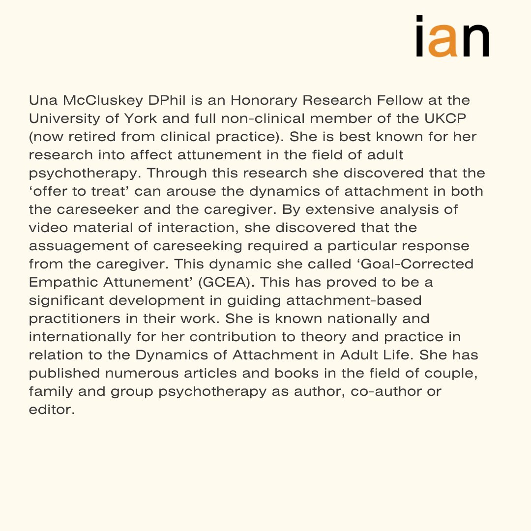 IANattachmentUK's tweet photo. Our 9 day series on Attachment theory and its clinical applications starts 27/01. Join in on this excellent series. This is DAY 4. Book the full series or single days. https://t.co/UA3YJ0BoZL or https://t.co/Tx4py6l1ki. https://t.co/SLcTAa0jxA