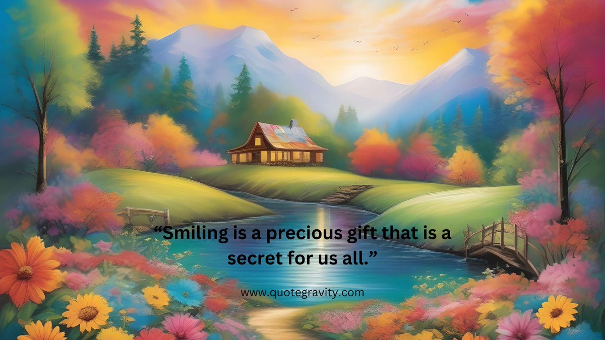 TheQuoteGravity's tweet image. Unlock the magic of happiness with the precious gift of a smile – a secret treasure we all possess. Let your radiant grin light up the world around you!

Post Link: quotegravity.com/happy-place-qu…
 
 #SmileMagic #HappinessInEveryGrin