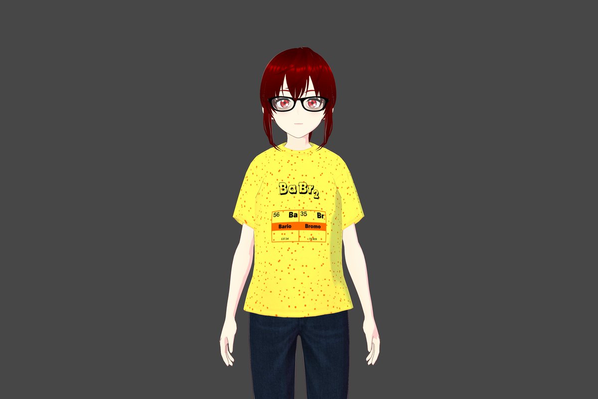 KokiNajma's tweet photo. Another #vroid #tshirt

Link to the #texture: https://t.co/Uf7XYvTMzB

#Vtuber #VTuberUprising #outfitoftheday #VRoidStudio #ENVtuber #VTuberEN #ENVtubers #VTuberAssets #clothing #fashion #clothes #assets #Vtuber素材 #outfit #art #artwork #design #shirts #yellow #chemistry #spots https://t.co/grHy7z7S3s