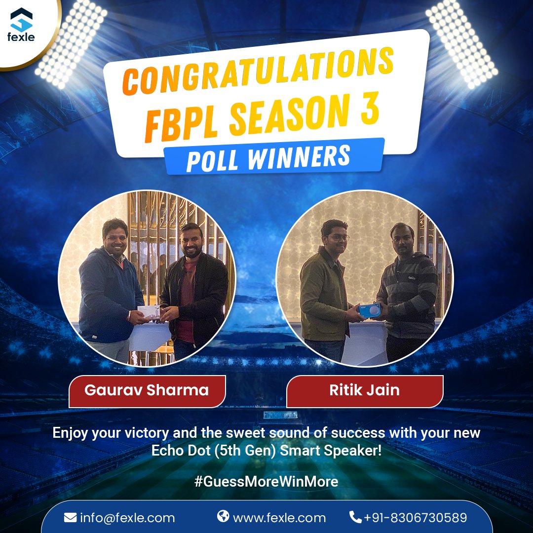 fexle_services's tweet photo. Cheers to Victory! Honoring our #FBPL Poll Winners with tokens of appreciation. Your game predictions hit the sweet spot! To everyone else, the field is wide open for the next season! Keep your game on, participate, and who knows, you could be our next champion
#GuessMoreWinMore https://t.co/rcLoBabmXl
