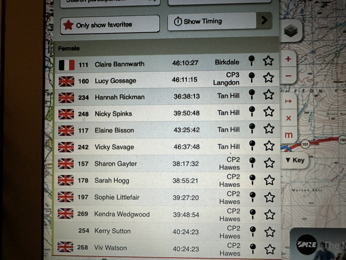 NIGHT UPDATE: Lucy looks to have had an incredible night leg. In second place, crushing it (number 160). Andrew is doing really well and is around 126miles in (102) More details updates when I'm back from swimming / Titch, Nikki. LIVE tracking: live.opentracking.co.uk/spinerace24/