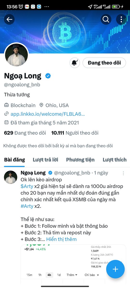 divapu95's tweet photo. @ngoalong_bnb 0x64f0a4b563f7b103a2c4f6705914ae319d580d7c 
bep20
Dự đoán 69 https://t.co/ToKnfTPpJ4