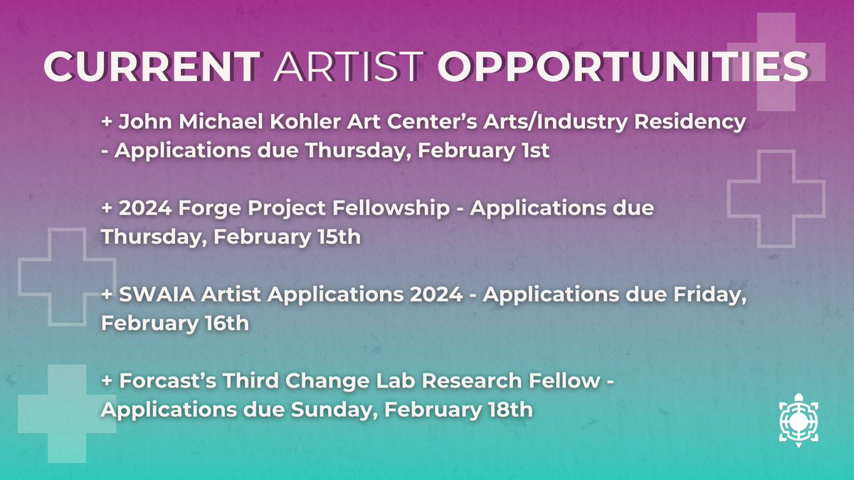 🎨✨ Calling all artists! 🌟 Explore these incredible opportunities! 1️⃣ Apply NOW: bit.ly/47AcgNt 2️⃣ Apply NOW: bit.ly/3Hhh13U 3️⃣ Apply NOW: bit.ly/3tVPsKh 4️⃣ APPLY NOW: bit.ly/47DCTRR