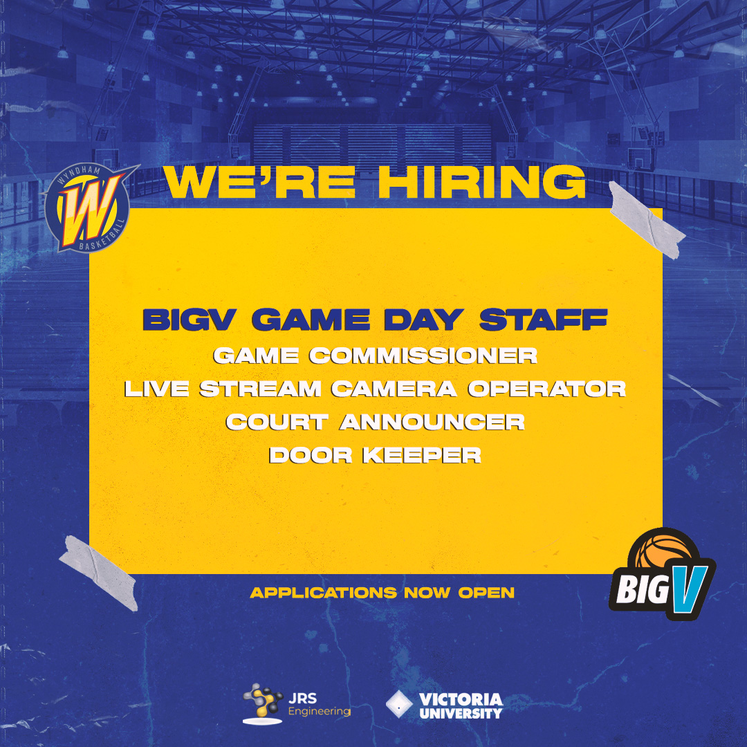 📢 WE'RE HIRING 📢

WBA is currently seeking Expressions of Interest for a range of roles for our 2024 BigV Game Day:

To register your interest in any of the available roles, head to this link: ow.ly/AWex50QiA1s

Contact jenna.mccormick@wyndhambasketball.com for more info