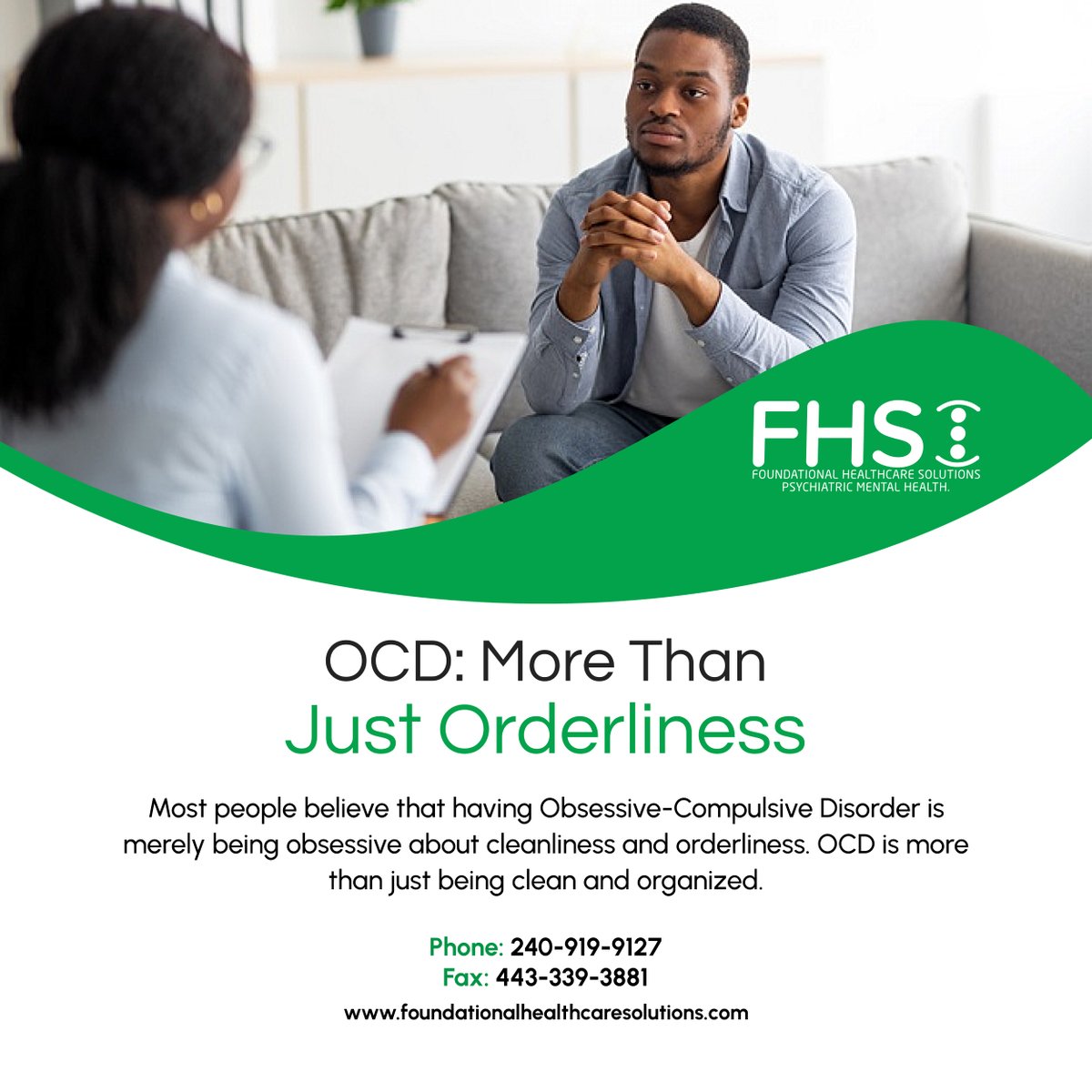 foundationalhcs's tweet image. OCD is a mental illness characterized by having intrusive thoughts, repetitive behaviors, and reassurance in the form of compulsions. Learn more about OCD at tinyurl.com/2j3rtj2a. 

#MarylandUSA #OCD #MentalIllness #PsychotherapyServices