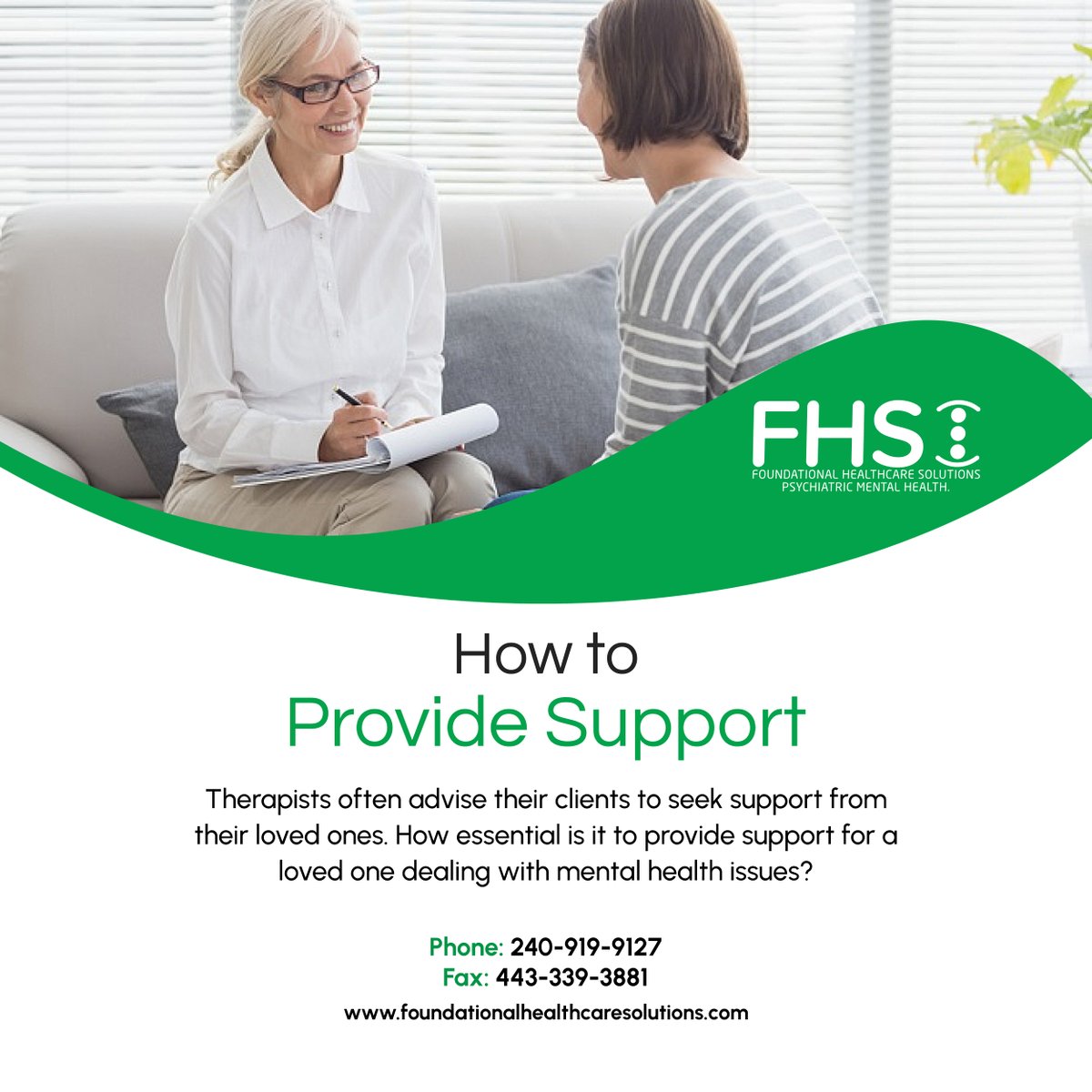 foundationalhcs's tweet image. Supporting a loved one dealing with mental issues helps improve their emotional well-being and the ability to seek help. Learn how to provide support here at tinyurl.com/c9k8jfet.  

#MarylandUSA #ProvideSupport #MentalIssues #PsychotherapyServices