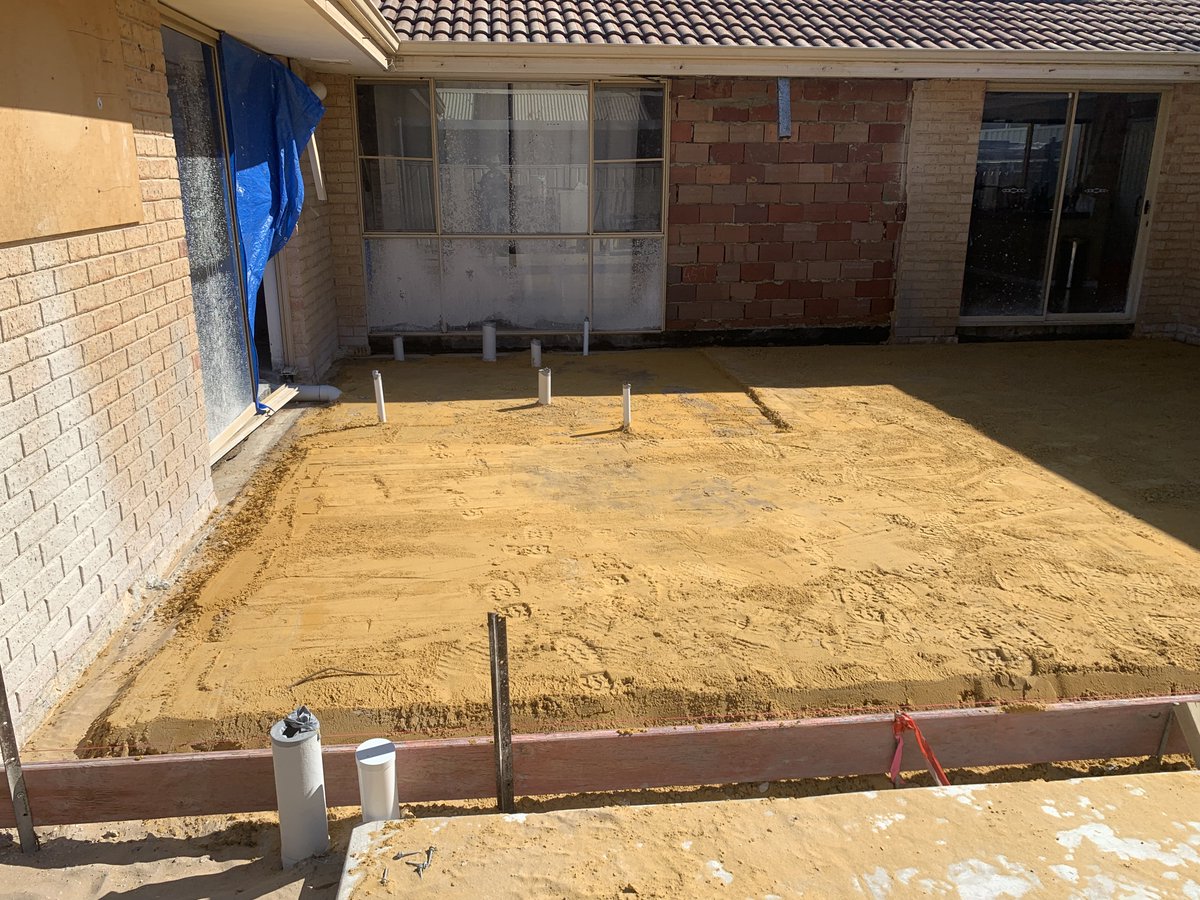 FortressWa's tweet photo. Extensions galore for the start of the year.. All prepped &amp; concrete ready- https://t.co/SPLDiAIXtb