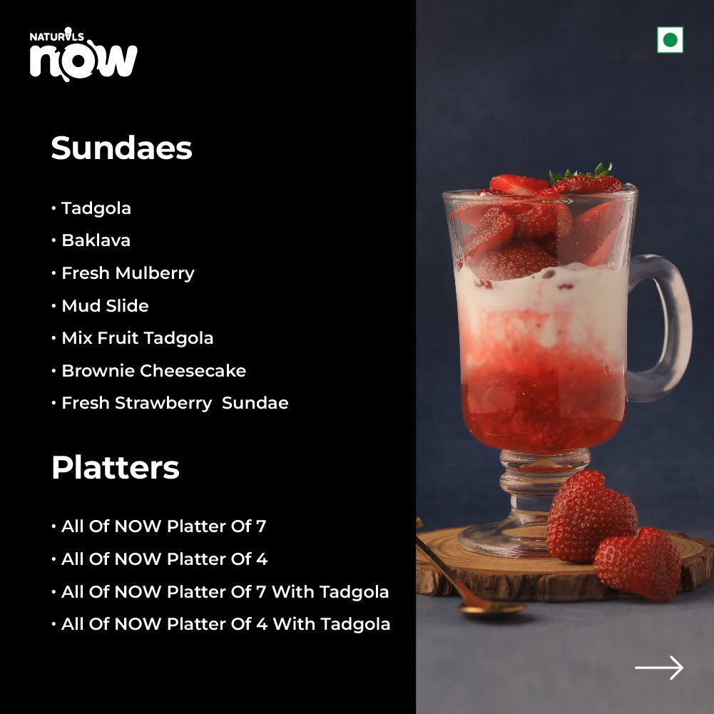 nowbynaturals's tweet photo. Welcome to our new menu at Naturals NOW. We have even more new exciting Sundaes to conquer your cravings. And flavours that will win over your taste buds. So go on indulge once more in exotic flavours only at NOW.
.
.
.
#NOWThePlaceToBe #nowmenu #menu #icecreamsforever #flavours https://t.co/t7NiYpsPoX