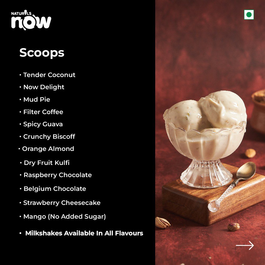 nowbynaturals's tweet photo. Welcome to our new menu at Naturals NOW. We have even more new exciting Sundaes to conquer your cravings. And flavours that will win over your taste buds. So go on indulge once more in exotic flavours only at NOW.
.
.
.
#NOWThePlaceToBe #nowmenu #menu #icecreamsforever #flavours https://t.co/t7NiYpsPoX