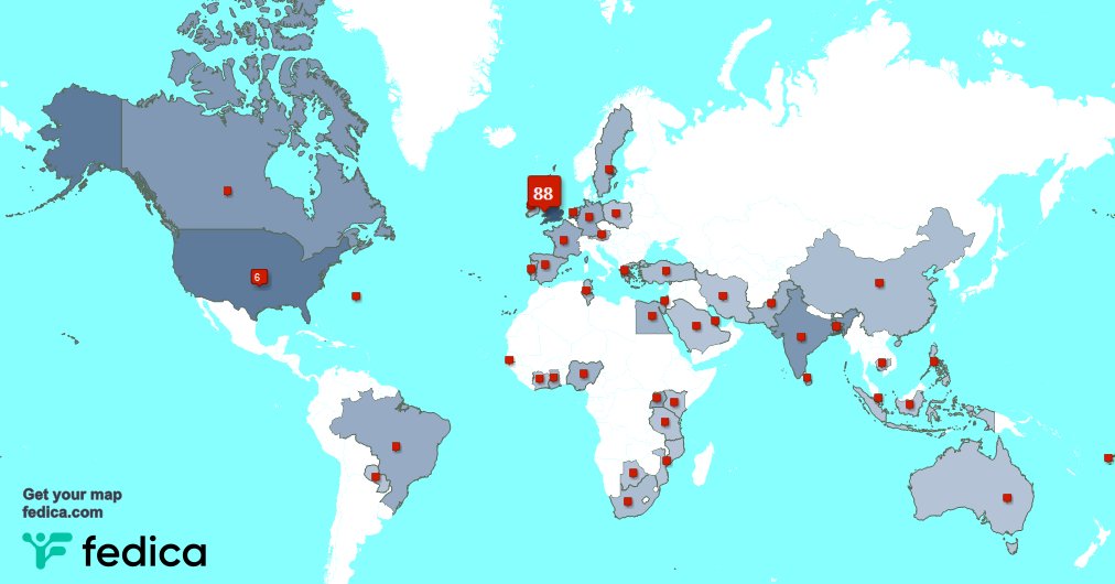I have 5 new followers from UK., and more last week. See fedica.com/!JoMcclaren