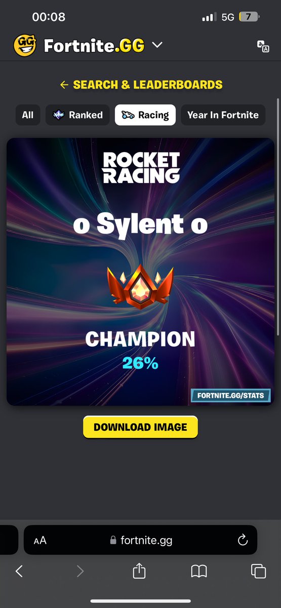SiixO2's tweet image. Wow what a day. First day in champ went up 26%. And I was on new controller binds. Unreal is getting closer. 
#RocketRacing #Fortnite #RocketLeague