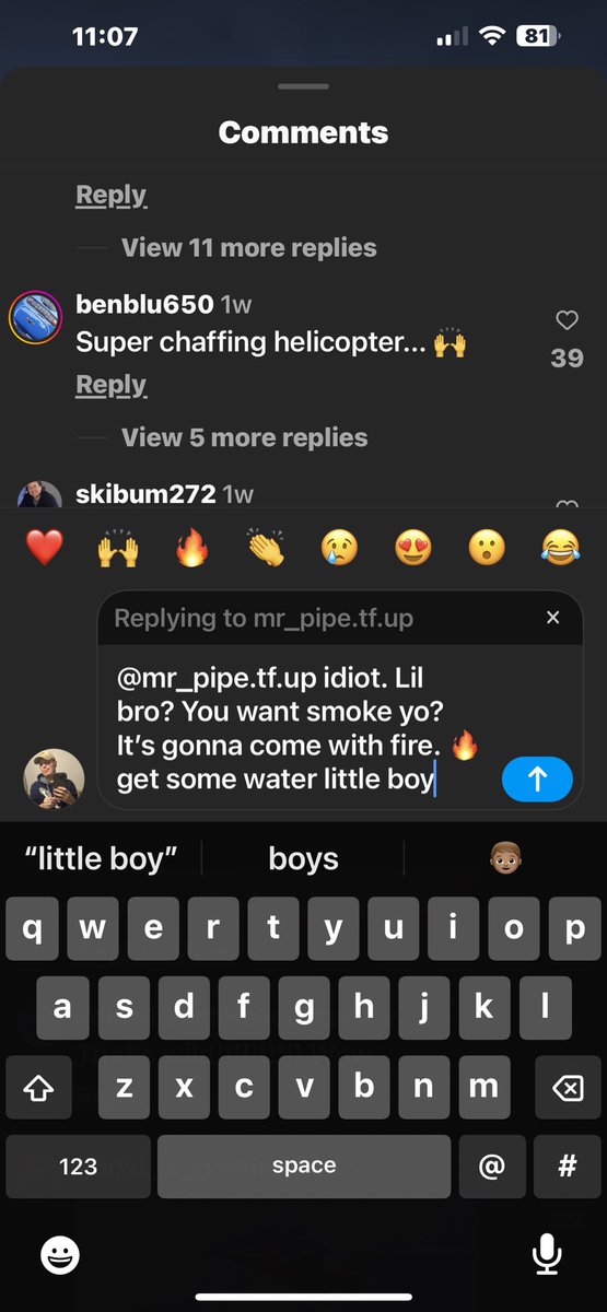 SMH 🤦🏼‍♂️ this is why I get banned. People who wish they had ovaries but just thin skin and sub 80 iqs. Come at me bro.