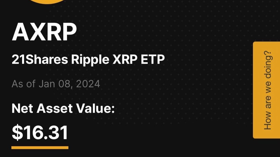 CryptoGeekNews's tweet photo. 🚨BREAKING: Official Release of $XRP ETP Sets Price at $16.31 - Reports Indicate the Probable Launch of an XRP ETF "Within Weeks." https://t.co/8aC158O21z