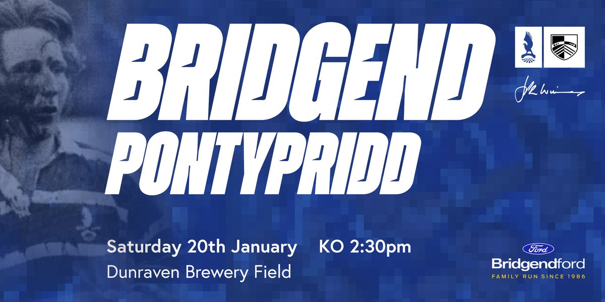 𝙉𝙚𝙭𝙩 𝙐𝙥 ⏭️ It's set to be an emotional occasion at the Dunraven Brewery Field as we pay tribute to JPR Williams during our fixture with Pontypridd.. 🆚 Pontypridd 📌 Dunraven Brewery Field 📅 Saturday 20th January ⏰ 2:30pm 🏆 Indigo Premiership 🔵⚪