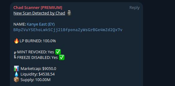OldChadScanner's tweet photo. Premium Scanner is Getting Optimized Everyday &amp; is Cooking for our Chads Tonight!

🗿 $SWIFT 3x
🗿 $EY 7x
🗿 $YEEZY 4x
🗿 $MEDICI 2x

Public Scanner is closed (for now) &amp; Only way to receive Chad scans is through getting Premium (25k $CHAD)

Big Announcements are coming soon...🗿 https://t.co/tCmxA6Xh3N