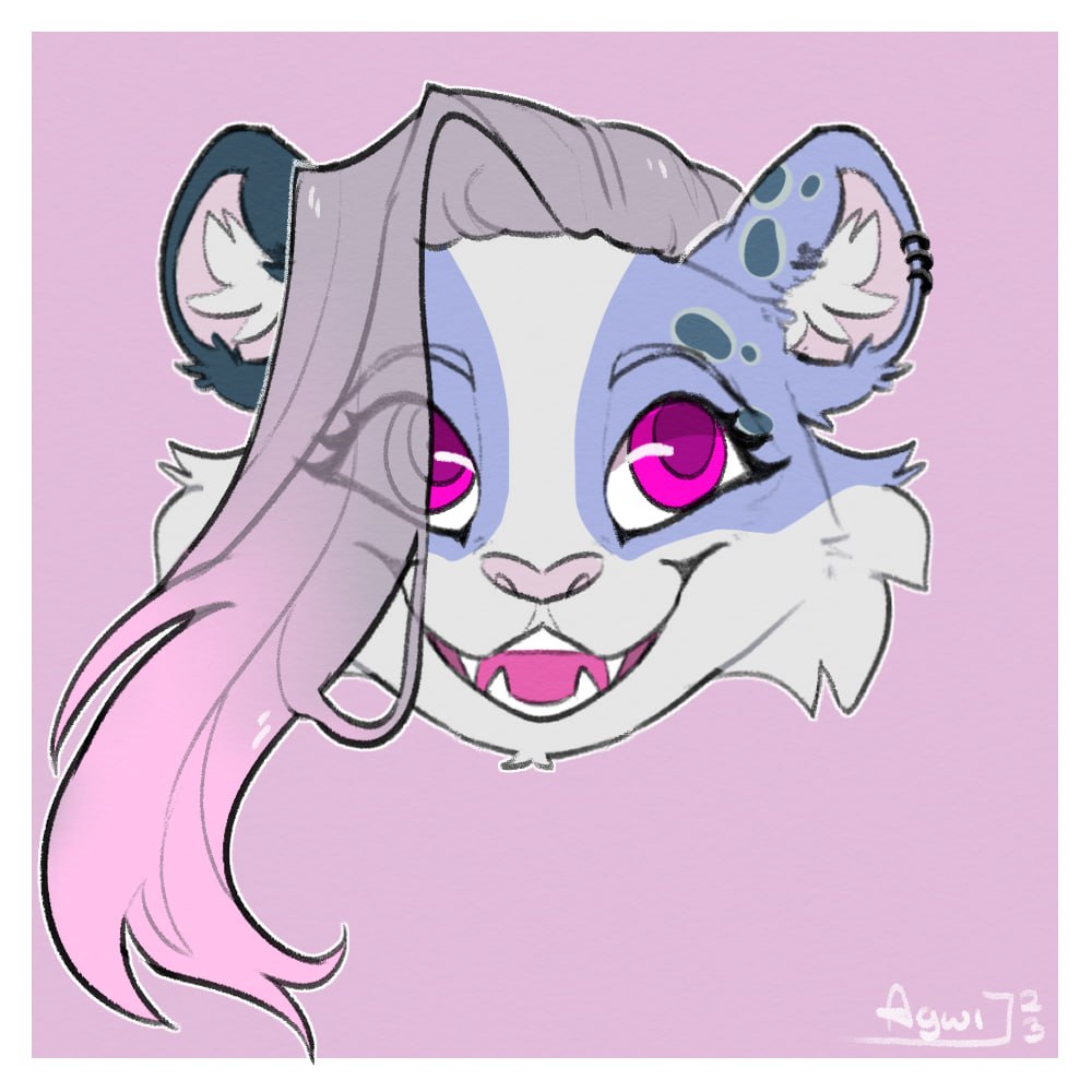 I'm still very proud of this symmetrical headshot comm I've made for a friend... maybe i should make some more?

I'm really sorry for not posting much, but finals are looming over me and I'm stressed af