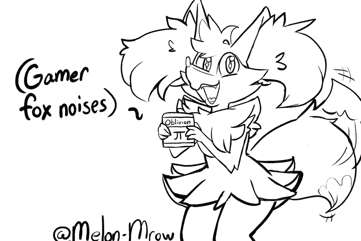 MelonMrow's tweet photo. They want you to teach them how to play, don't let them down~ 🎮🦊🔥

⭐️Art is by me~ Please follow for more dirt catt drawn goods~🐈 #braixen #pokemon #furry #MelonArt https://t.co/sN3eVtEayk