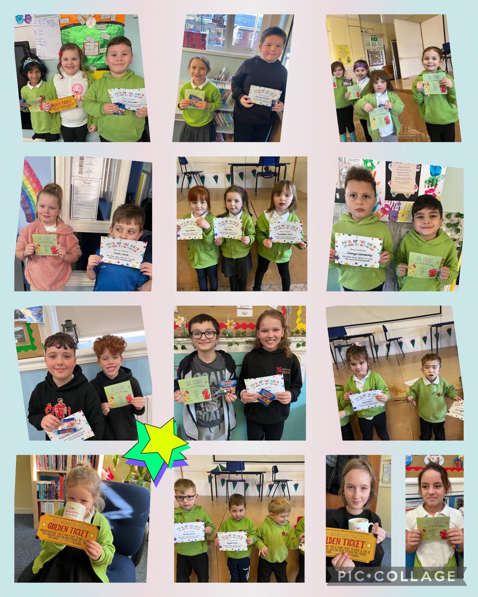 upper_y5's tweet photo. Here are last week’s prize winning pupils! What a wonderful start to 2024! We are so proud of you all! Ardderchog! ✨ #goldenticket #hotchocwiththehead #pupiloftheweek #cwlcymru ✨ https://t.co/z8HW9tbYCI