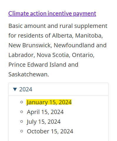 AliceCretelli's tweet photo. 🔖Climate action incentive payment (CAIP) is a tax-free amount to help eligible individuals &amp; families in #Canada🇨🇦offset the cost of the federal pollution pricing. It consists of a basic amount &amp; a supplement for residents of small &amp; rural communities.

🔗https://t.co/CR4tpY9d3F https://t.co/kqqfZ5zWOP