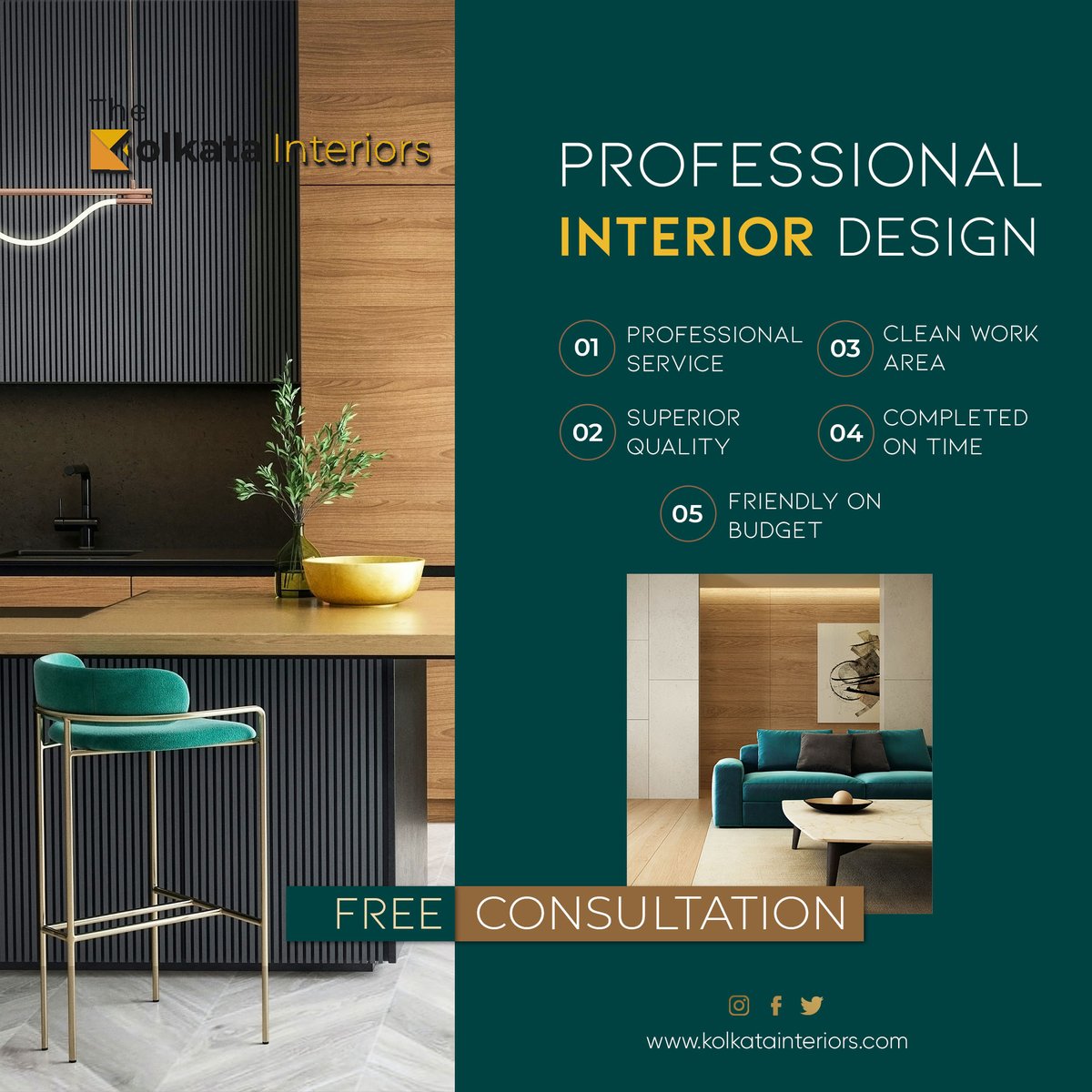 TheKolkata_Int's tweet photo. With years of experience and a passion for design, we bring creativity and functionality together. Your dream space is just a consultation away!
For Requirement discussion, Feel Free to Call or WhatsApp us
Book a FREE design session!
Visit Our Website: https://t.co/snrnAllCnF https://t.co/E9zR6TMoHV