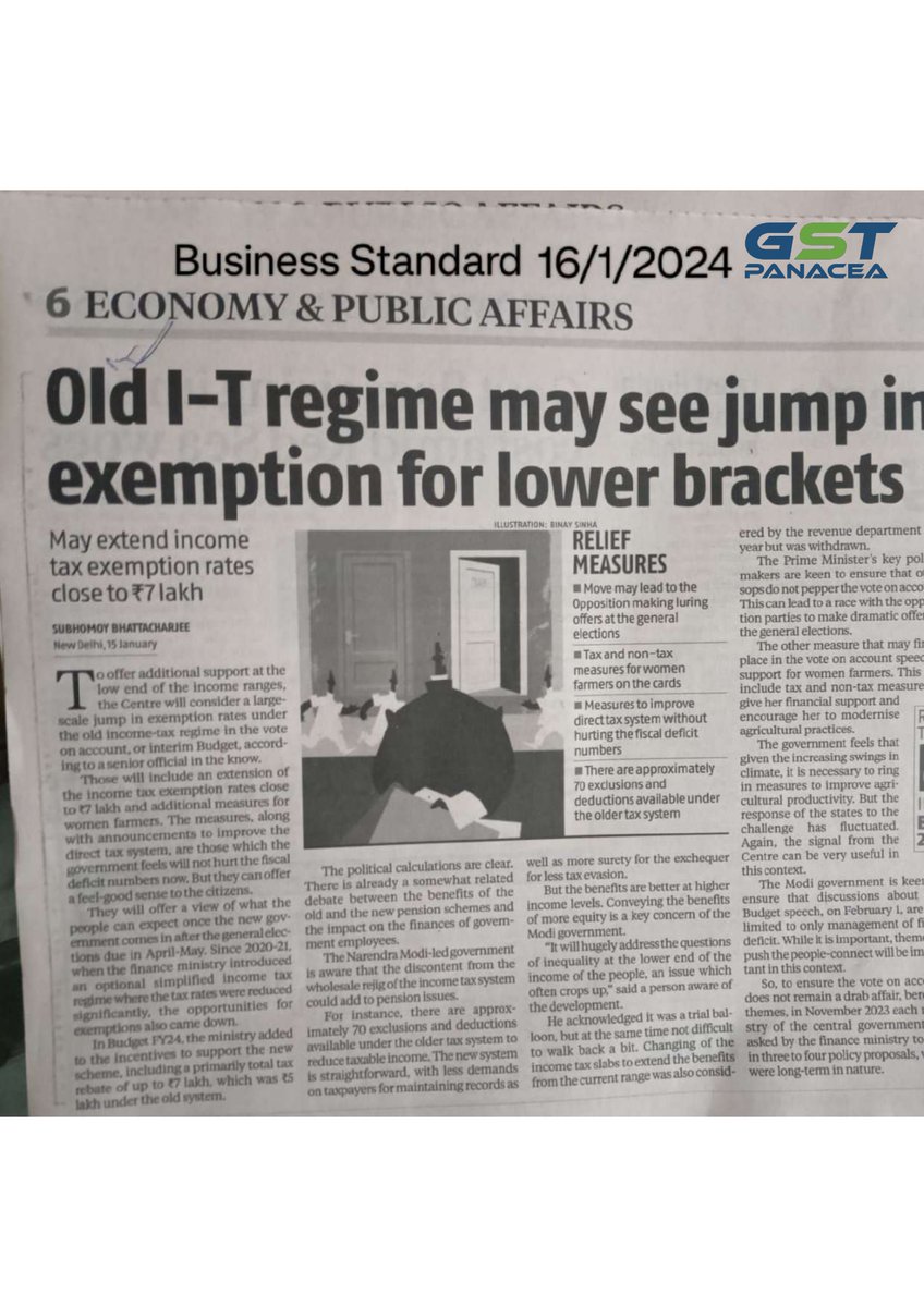 Old 1-T regime may see jump in exemption for lower brackets

 #TaxExemption #LowerBrackets #Taxation #IncomeTax