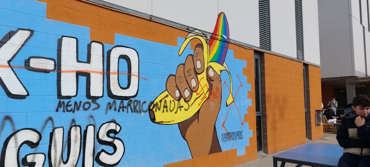 INS_Pla_Marcell's tweet photo. Ahir el TN obria amb una notícia sobre el rebuig i posicionament dels homes davant dels feminism(es). Ahir també ens trobàvem amb un dels nostres murals amb pintades i esvàstiques.

Molta feina a fer. 

Mans a la feina doncs. 

#ErolUrbà #aixòpassaaCardedeu @ajcardedeu #laPaki https://t.co/JUVTd1jOKC