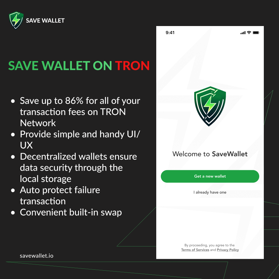 savewallet_tron's tweet photo. ⚡️Hello TRONICS, @savewallet_tron is here!
1️⃣Save up to 93% network fees for all transactions 2️⃣Fully supports Dapps
3️⃣Fully decentralized
4️⃣Auto protect failure transaction
5️⃣Convenient built-in swap
📌Download NOW: https://t.co/P9Zm6OyXKF
#SAVEWALLET #TRON $TRX https://t.co/5wGR7ZMr2J