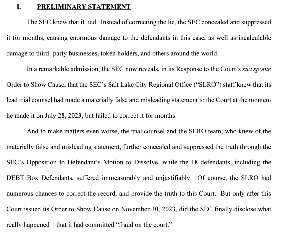 JoelKatz's tweet image. The first reply brief by the Debt Box defendants has been filed, and it's a doozy! It's an important to read because the personal consequences (including several families unexpectedly visited at their homes by armed men) are chilling.
storage.courtlistener.com/recap/gov.usco…