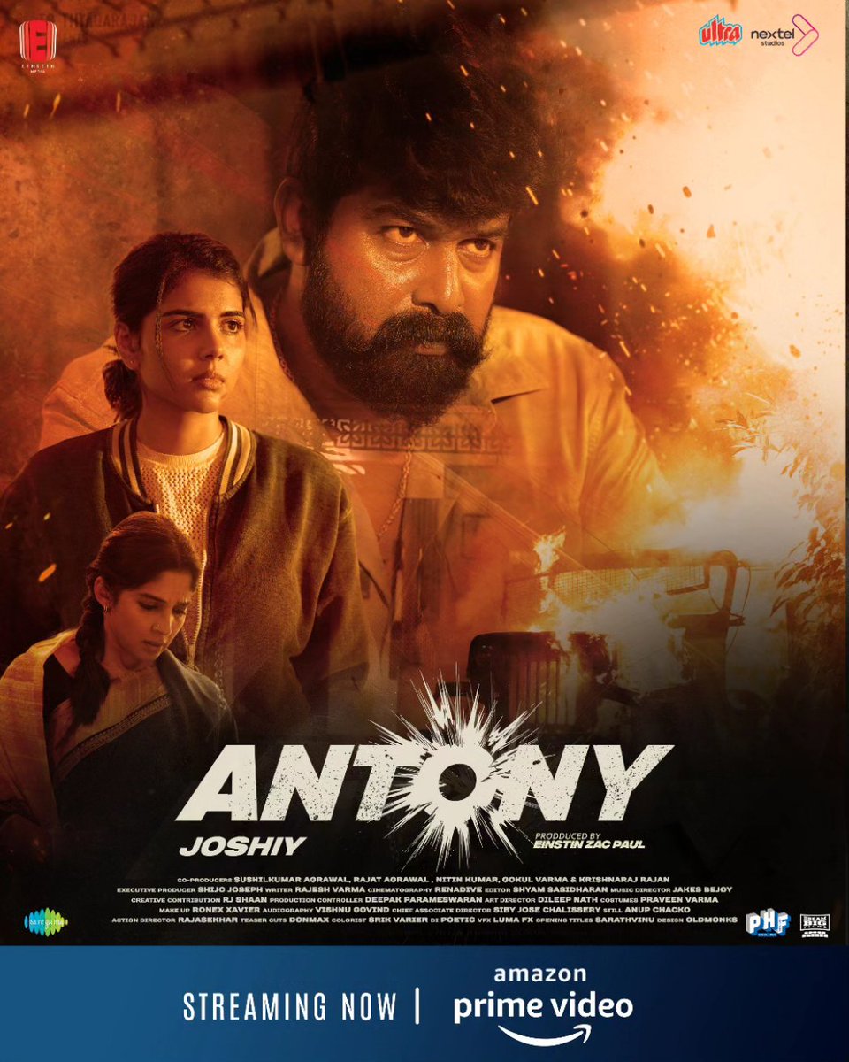 Thank you everyone for the love ❤️
#Antony Is Now Streaming On <a href="/PrimeVideoIN/">prime video IN</a>

#Joshi #JojuGeorge #Antonymovie
<a href="/JosephGeorge07/">JojuGeorge</a> <a href="/kalyanipriyan/">Kalyani Priyadarshan</a>