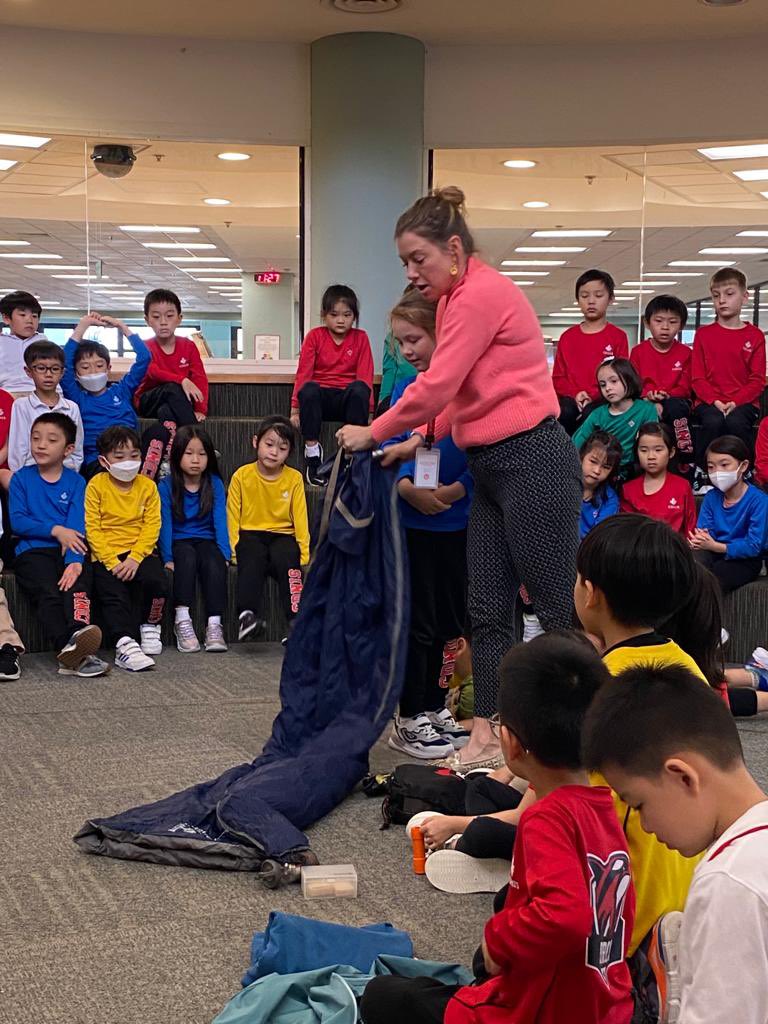 RebeccaTupling's tweet photo. In connection with the #whereweareinplaceandtime unit on #explorers I presented to the Grade 1 classes today on my own #journey on the West Coast Trail. #cdnis #cdnisls #pyp #communitytalks https://t.co/fcHZXYZe6h