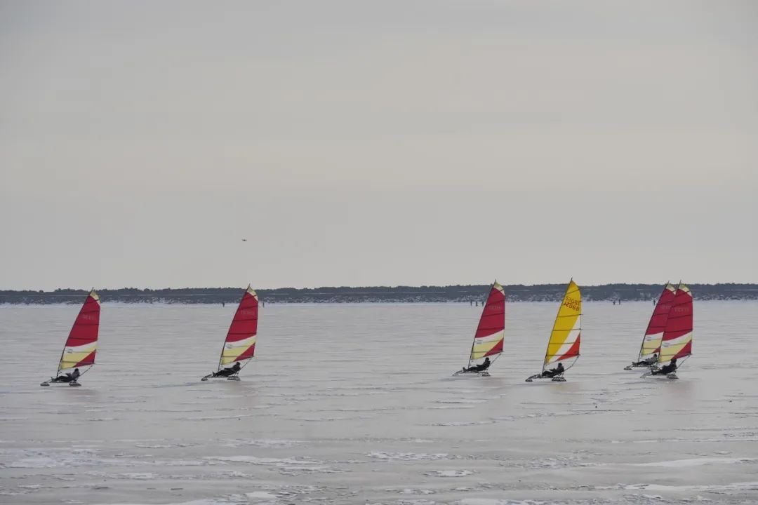 PDChinaSports's tweet photo. China hosted its first International Ice Sailing Competition in Jinzhou, northeast China's Liaoning, which attracted 53 top athletes from 10 countries to sail and compete on the frozen surface of the Bohai Sea with an impressive top speed of 150km/h. #IceSailing https://t.co/Dbggx24jUx