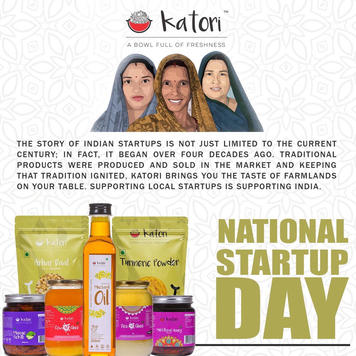 Katori is not just a start up brand, it's a tale of transformation!

Rural women drive our social enterprises, establishing successful models for rural communities. At the core of Katori, we have several women-owned micro-enterprises, across Rajasthan, Bundelkhand and