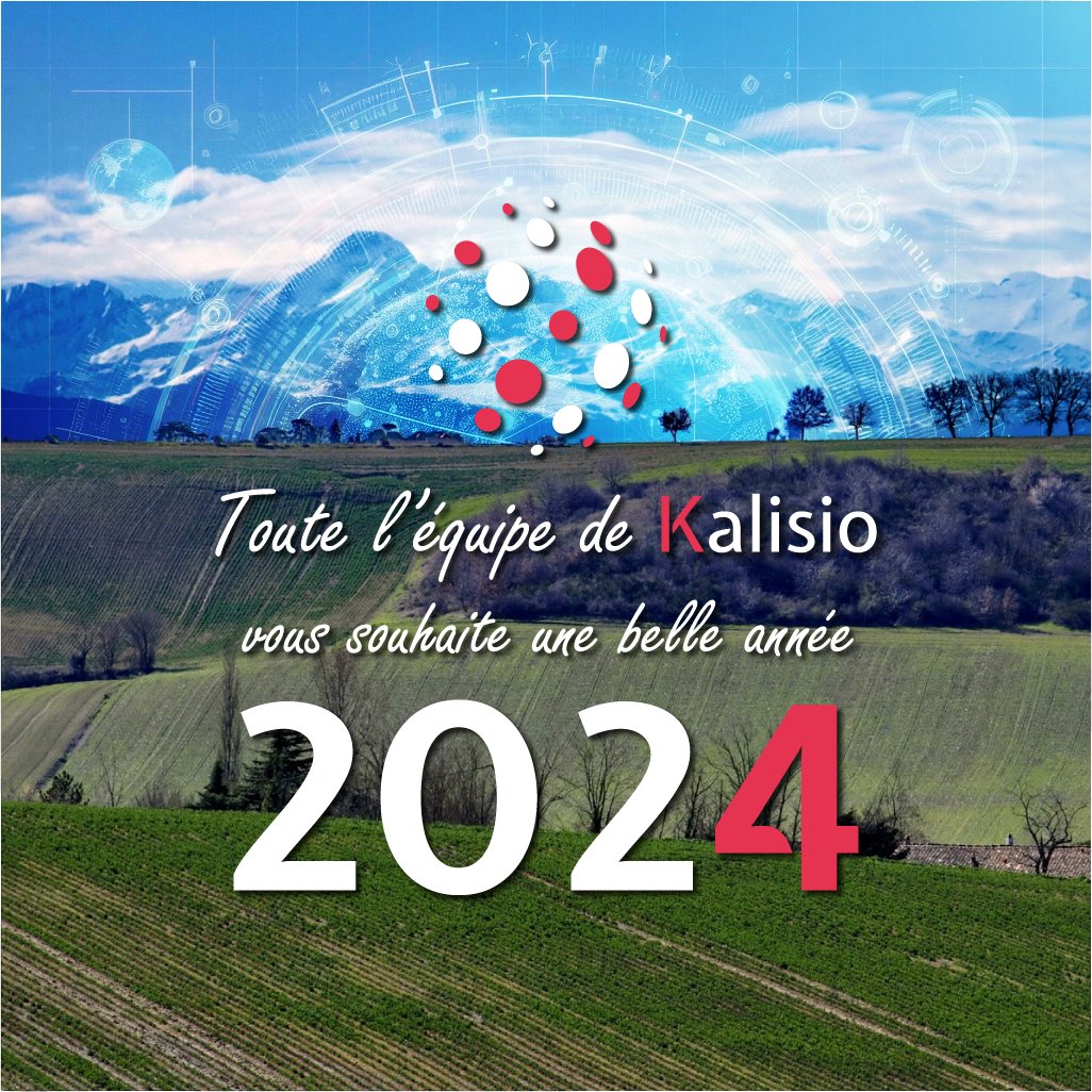 Kalisio3's tweet photo. Kalisio vous présente ses meilleurs voeux pour cette nouvelle année 2024 !

👉 Retrouvez notre rétrospective et nos perspectives sur notre blog: https://t.co/W0vTEBaNat. https://t.co/AonAeskohy