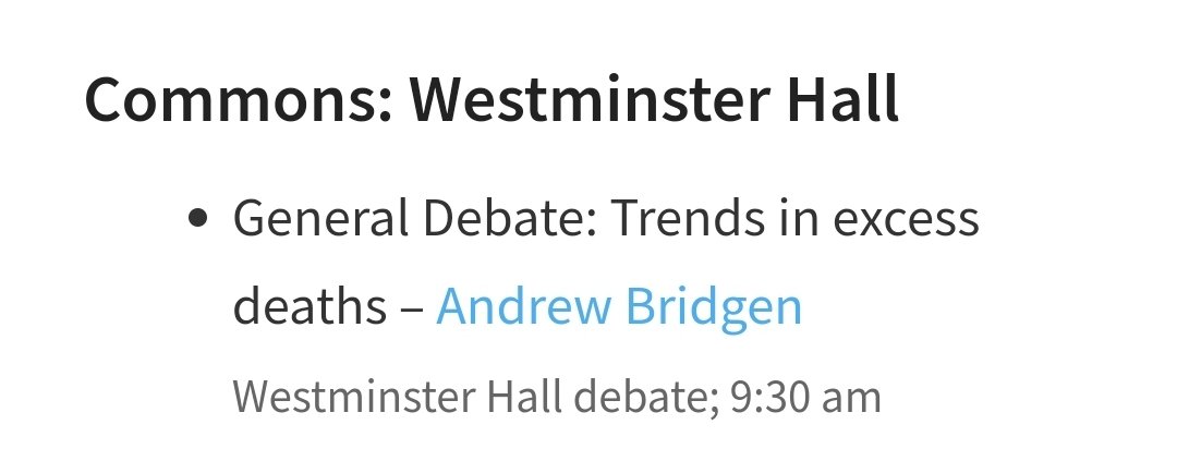 ABridgen's tweet photo. Today is the day. Tune in live from 9:30 am on the link below to see the historic debate in the House of Commons on Trends in Excess Deaths. 

https://t.co/WOxpyIAgFN. https://t.co/HFXtRbOB8e