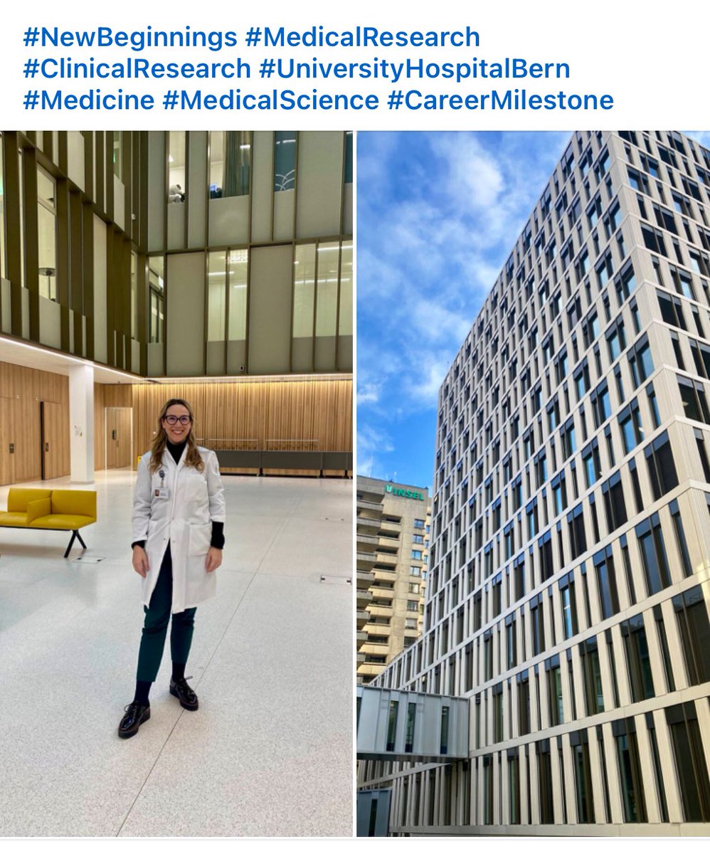 Davidović Maša (@dav_masa) on Twitter photo 🎉 I am excited to share that I have started a new position as a Medical Doctor & Research Fellow at BIHAM <a href="/unibern/">Universität Bern</a> & Bern Uni Hospital.
In addition to clinical activities, I will be supporting diverse #research projects and RCTs. ✨
Grateful for this opportunity 🙏🏻🇨🇭 🎉 I am excited to share that I have started a new position as a Medical Doctor & Research Fellow at BIHAM <a href="/unibern/">Universität Bern</a> & Bern Uni Hospital.
In addition to clinical activities, I will be supporting diverse #research projects and RCTs. ✨
Grateful for this opportunity 🙏🏻🇨🇭