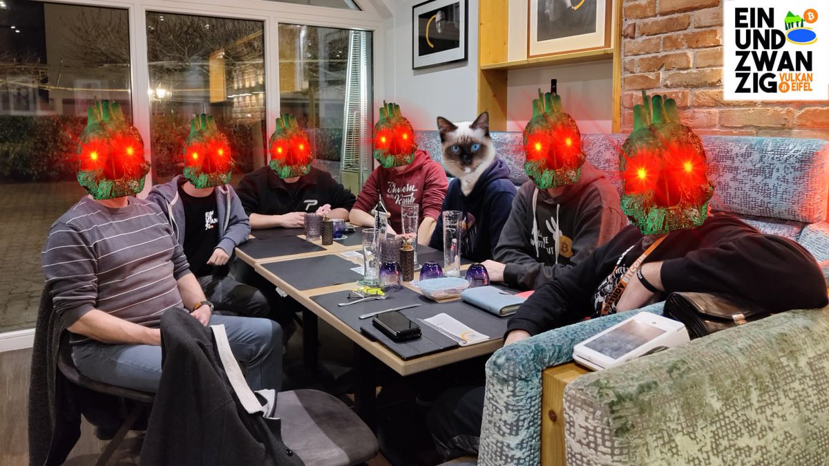 Mit 7 Plebs hatten wir am Sonntag Abend unser Meetup in Wittlich. Der perfekte Abschluss zum Wochenende. #Einundzwanzig #Bitcoin