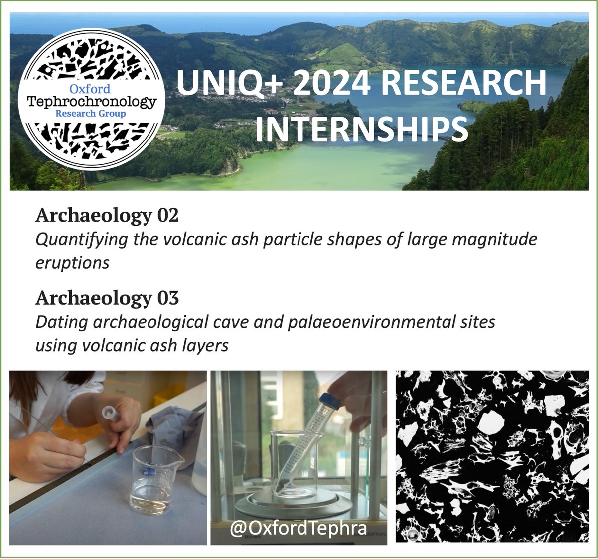 Applications are now open for the UNIQ+ Summer Internships. See our #tephratastic projects on the link below. This is a great opportunity to gain research experience &amp; life in #Oxford 🌋🔬🥼
ox.ac.uk/admissions/gra…