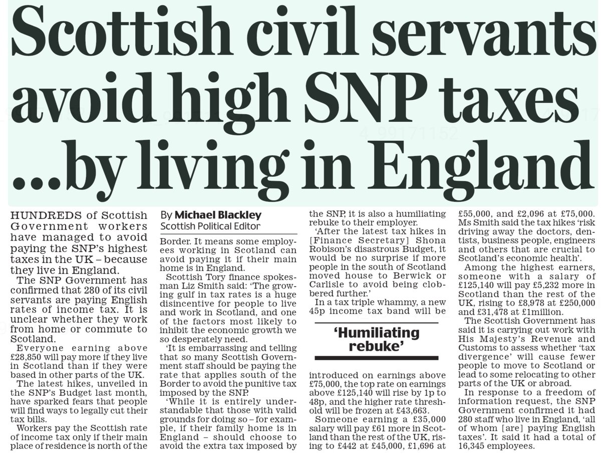 HUNDREDS of Scottish Government workers have managed to avoid paying the SNP’s highest taxes in the UK – because they live in England.

Who could have foreseen this happening?

Absolutely everybody.
