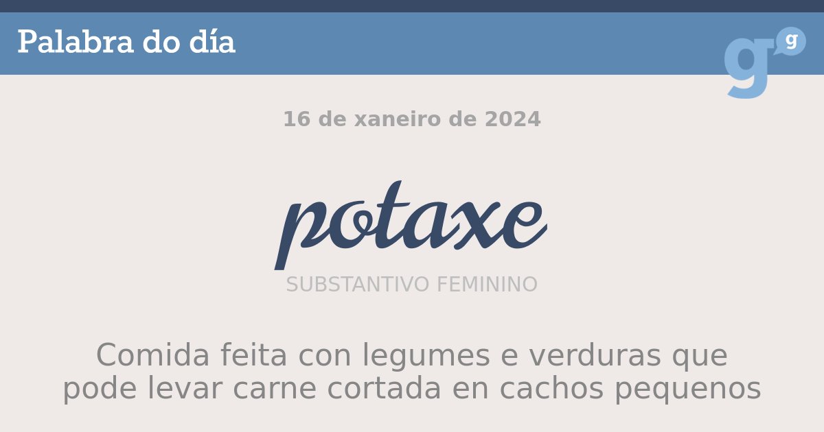 PortalPalabras's tweet photo. Continuamos propoñendo un prato propio para o frío, #potaxe. #palabradodía - https://t.co/10TphwQkOR https://t.co/rx9rZs0vHX