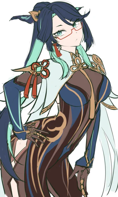 閑雲カラーラフ 原神のキャラ服が難しすぎるぜ…