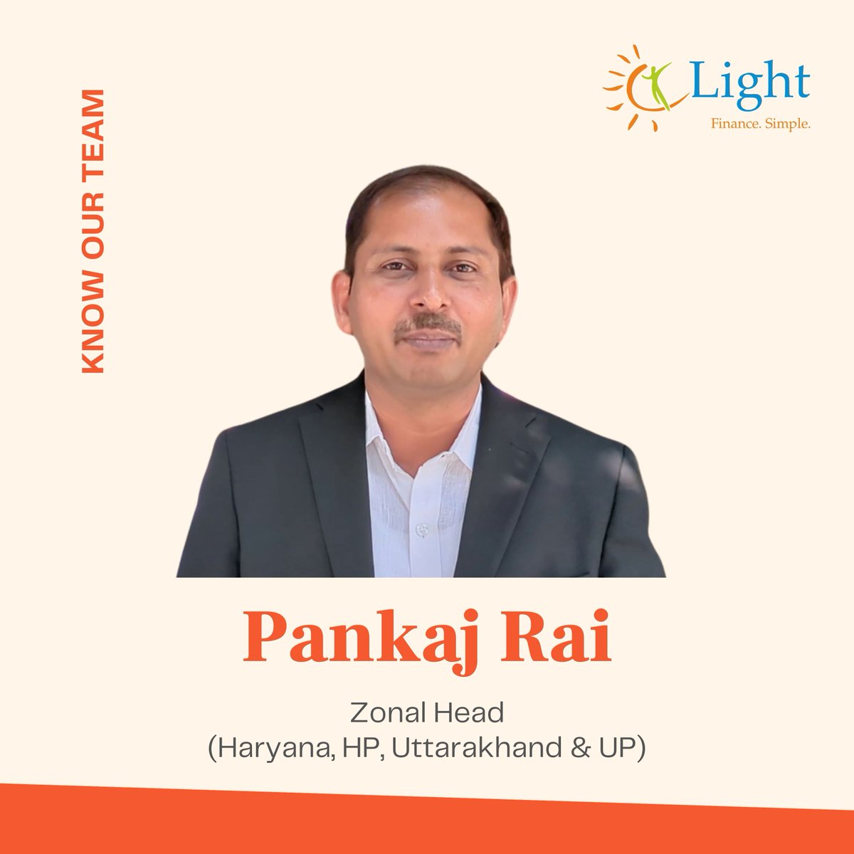 LightMFin's tweet image. New year, new spotlight! Meet Pankaj Rai, our Zonal Head, whose dedication lights the way! His journey from Circle Manager to across-state leader inspires us all! Stay tuned for more amazing @LightMFin team stories this month!  #LightTeam #GrowthTogether #wearelight #lifeatlight