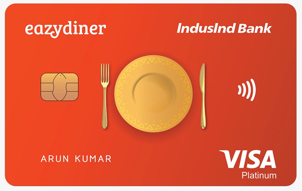 eazydiner's tweet photo. Another feather in the cap!🪶 Get on a culinary adventure with the all-new EazyDiner IndusInd Bank Platinum Credit Card which is LIFETIME FREE!💳 Get EXTRA instant ₹500 OFF on dining &amp; fastfood along with many more exciting benefits.👇🏻
Hurry! ⏳Apply Now: https://t.co/sj9FG1ZbnD https://t.co/J5iTLfqHDp