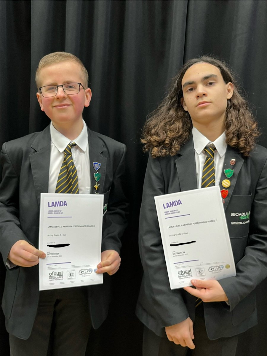 Another fantastic set of results from some of our LAMDA students who completed their graded exams in December. Huge congratulations to Amber (Grade 2 Merit), Maddie, Lottie, Caitlin, Lewis, Seth, Josh and Charlotte (Grade 3 Distinction) #LAMDA #Drama #PerformingArts #Acting