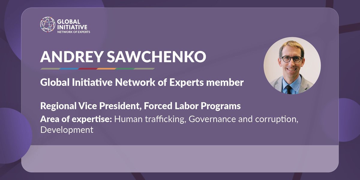 GI_TOC's tweet photo. Let us welcome @AndreySawchenko to the #GINetwork. Andrey currently leads IJM’s programs working with governments and #civilsociety partners to demonstrate effective models to eradicate forced labor from key industries and recruiting corridors in Southeast #Asia. 🔒 https://t.co/8qzDtlP7bs