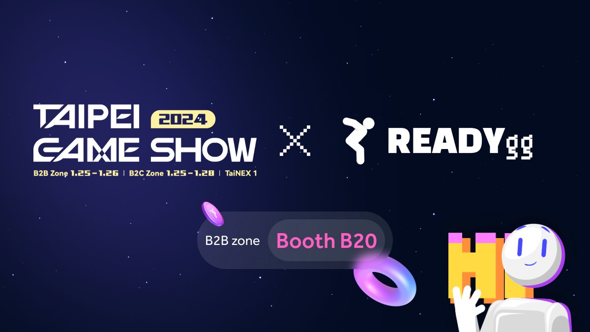 READYgg Cofounder @cmacedo24 and Head of BizDev <a href="/alfredobarcena/">Alfredo Bárcena Gutiérrez de Terán ⚡</a> will be at <a href="/TaipeiGameShow/">Taipei Game Show</a>! Head over to Booth No. B20 in the B2B Zone for meetups 🤝
 Will we see you there? Comment 👇
🗓️January 25-26
📍TaiNEX 1 Taipei