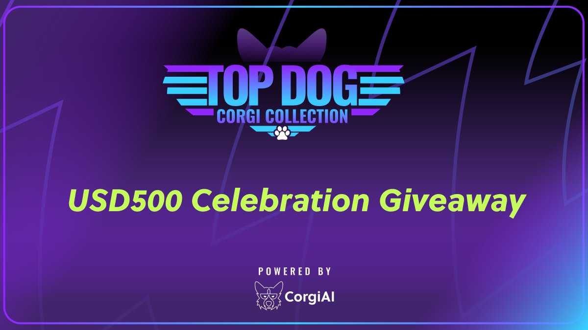 corgiaiclub's tweet photo. 🐕 Step into the world of Top Dog NFT Series with Corgi Cre8r, our #AI-powered platform for extraordinary #NFT art

🎉 To celebrate, we're hosting a 500 $USDC Giveaway on @QuestN_com:

🙌 Complete tasks to enter
🎁 5 winners will be chosen

Join now 👇
https://t.co/gH6HcMD51S https://t.co/cEZaEscREc