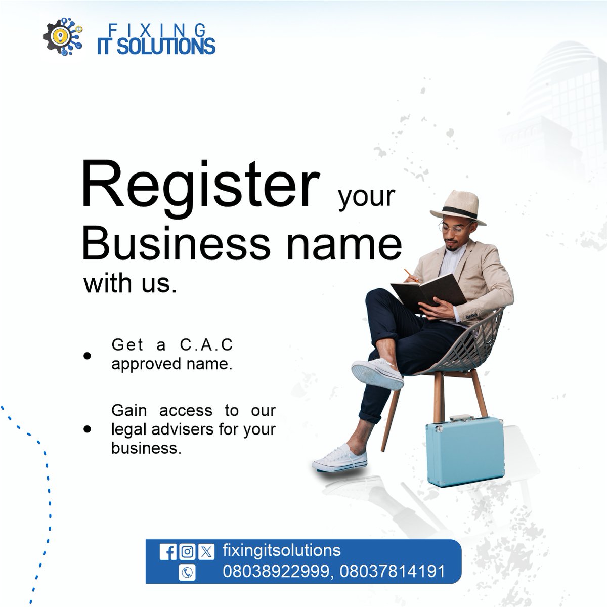 You like the business name or use it doesn't make it yours.
Register with us today to get your own CAC approved business name.

#fixingitsolutions #businessname #cac